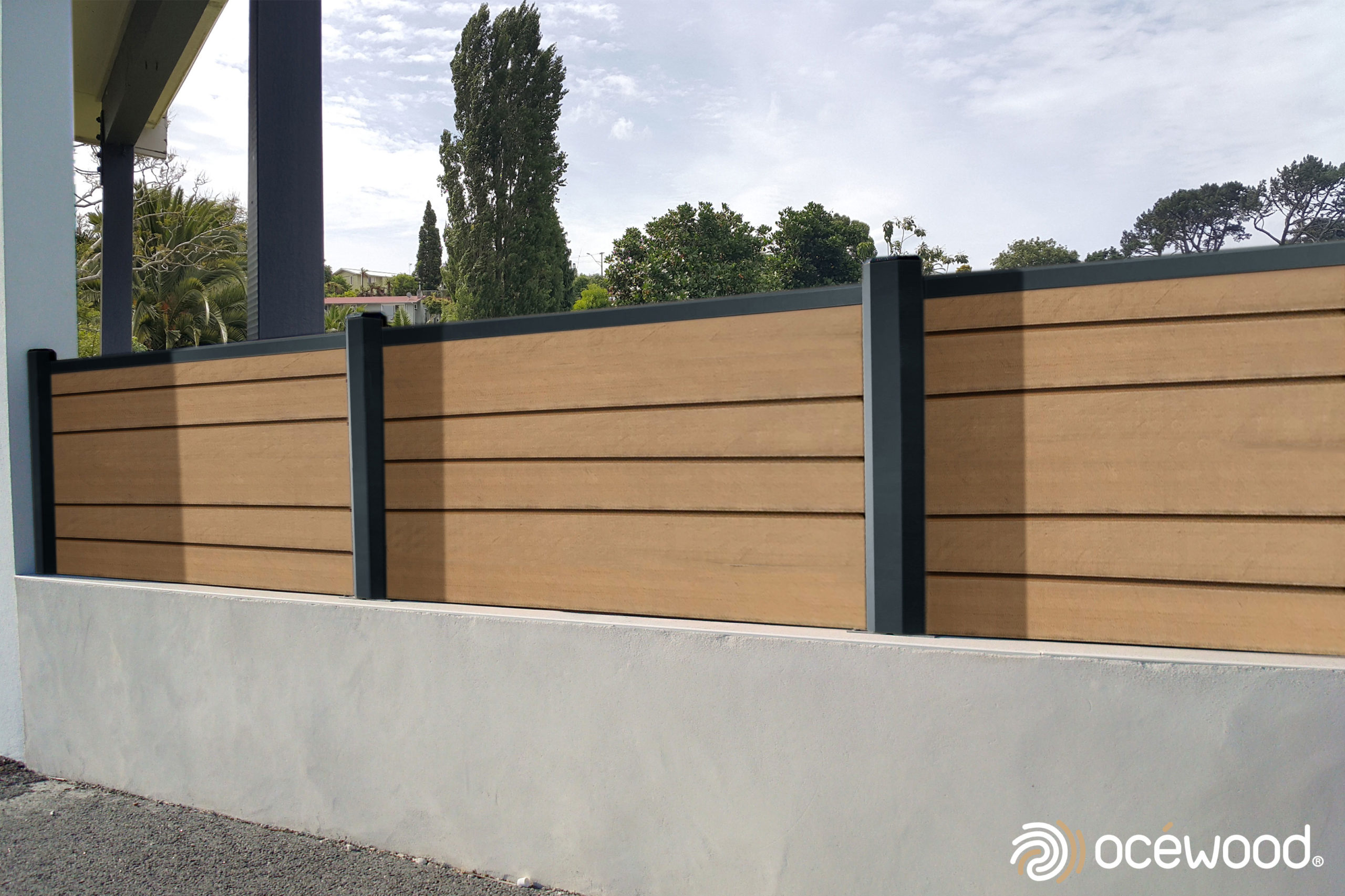Clôture WPC  Panneaux de clôture composites - Techwoodn